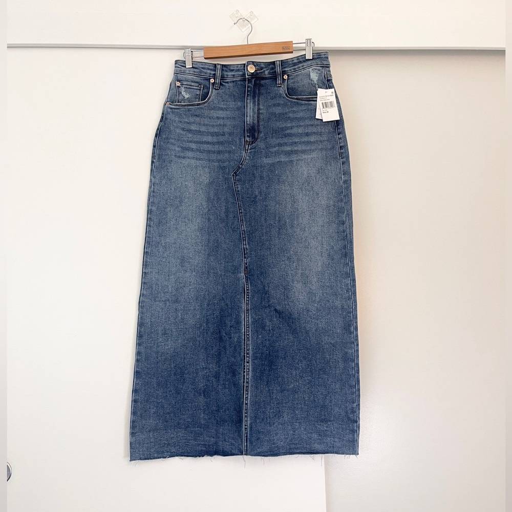 NWT STS Blue Kay Distressed Maxi Skirt With Front Slit Size 29